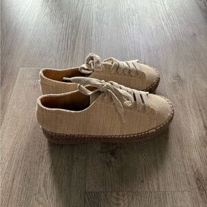 cult gaia belinda tan espadrille platform beach summer sneakers shoes size 38